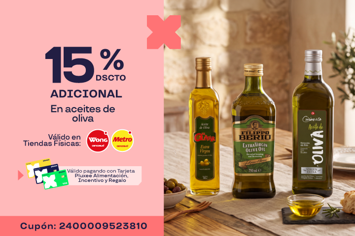 15% DSCTO ADICIONAL EN ACEITES DE OLIVA